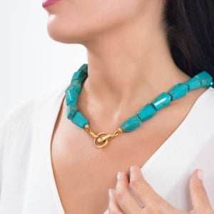 1,20 Karat Elmas Turkuaz Kolye