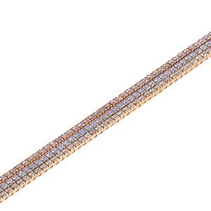 3,80 Karat Pırlanta 3 Sıra Su Yolu Bileklik