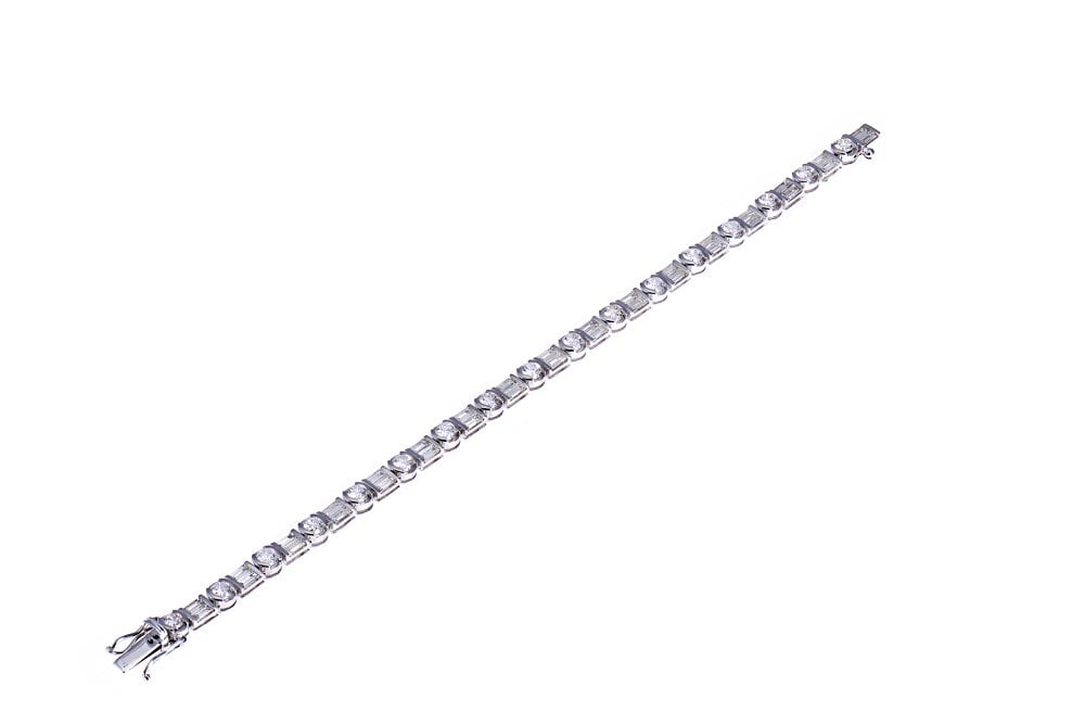 5,95 Karat Pırlanta Bagetli Bileklik