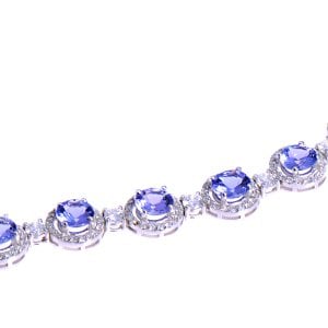 3,52 Karat Pırlanta Tanzanit Bileklik