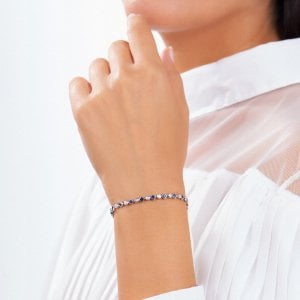 0,50 Karat Pırlanta Safir Bileklik