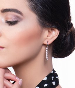 0,80 Karat Pırlanta Su Yolu Küpe