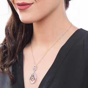 1,55 Karat Pırlanta Bagetli Fantezi Kolye