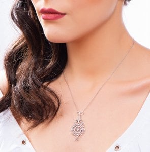 2,50 Karat Pırlanta Platin Kolye