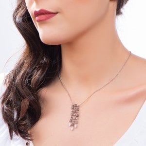 0,50 Karat Pırlanta Sarkıt Fantezi Kolye