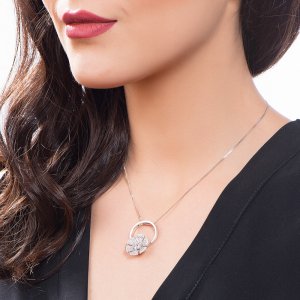 1,35 Karat Pırlanta Çiçek Kolye / Yüzük
