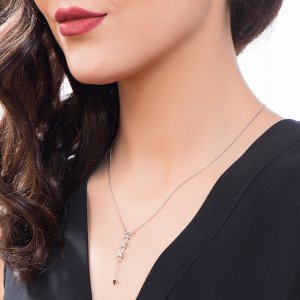 0,60 Karat Pırlanta Fantezi Sarkıt Kolye