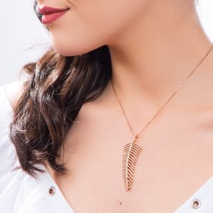 2,00 Karat Pırlanta Yaprak Kolye