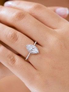 1,85 Karat Markiz Pırlanta Tektaş Yüzük