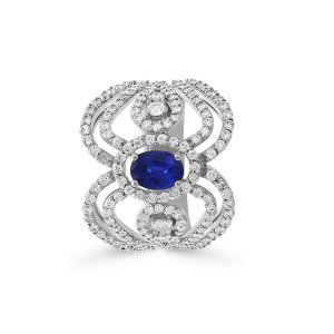1,75 Karat Pırlanta Safir Yüzük