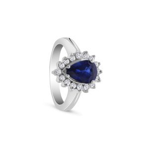 0,35 Karat Pırlanta Safir Yüzük