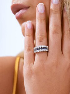 0,70 Karat Pırlanta Safir Yüzük
